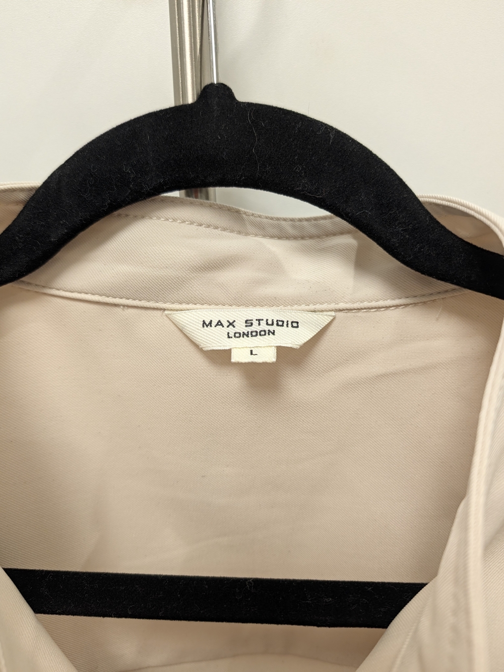 Max Studio Cream Women's Zip-Front Jacket - Picture 3 of 7
